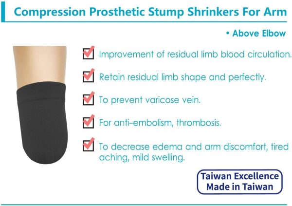 Prosthetic Stump Shrinkers for Arm–Above Elbow, Compression, Healthcare, - Image 3