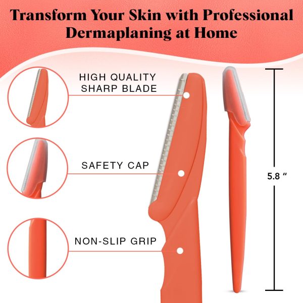 Kitsch Dermaplaning Tool - Face Razors for Women and Men, Eyebrow Trimmer & - Image 3