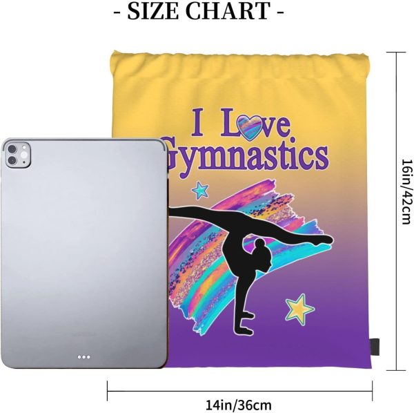 Gymnastics Drawstring Bags For Women Gymnast Drawstring Backpack Water - Image 4