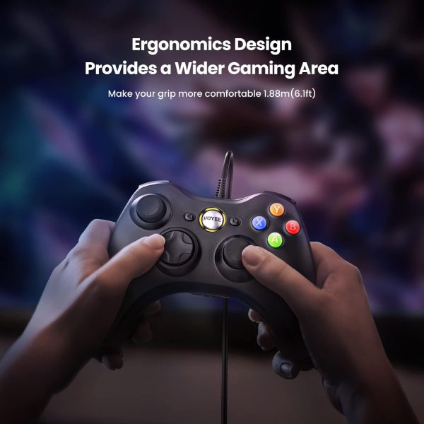 VOYEE PC Controller, Wired Controller Compatible with Microsoft Xbox 360 & - Image 6