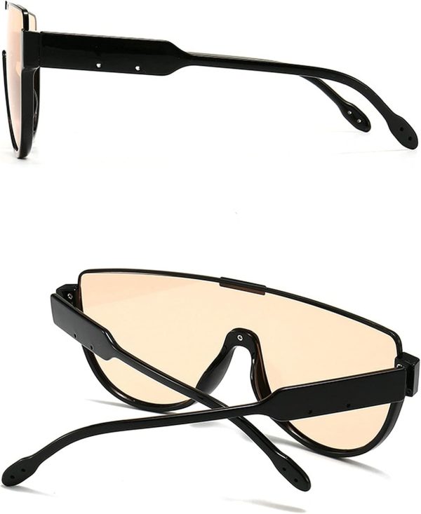 mincl Oversized Sunglasses Women Men Luxury Big Frame Mask Glasses Goggle - Image 4