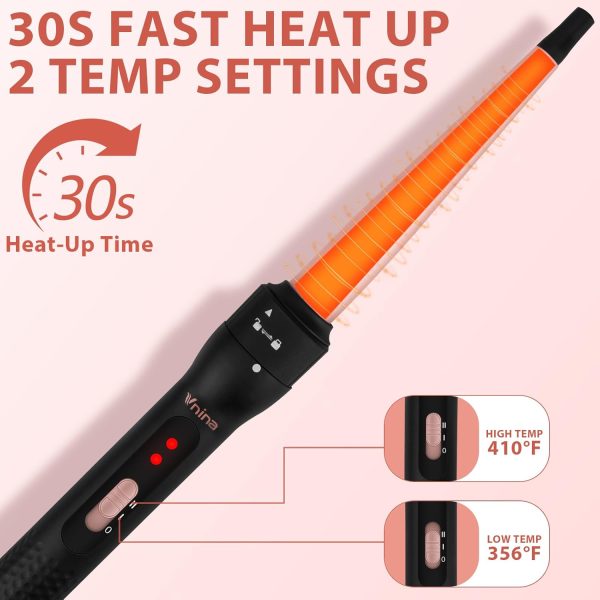 5 in 1 Curling Iron Set, 3 Interchangeable Ceramic Hair Curling - Image 6