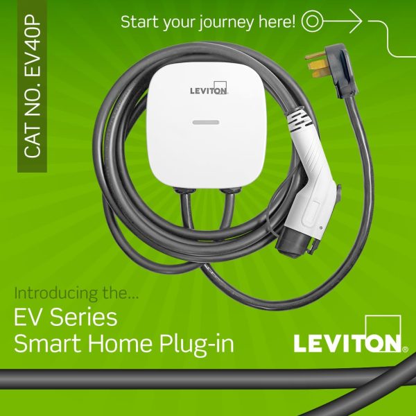 Leviton Level 2 Smart Electric Vehicle (EV) Charger with Wi-Fi, 40 Amp, 9.6 - Image 2