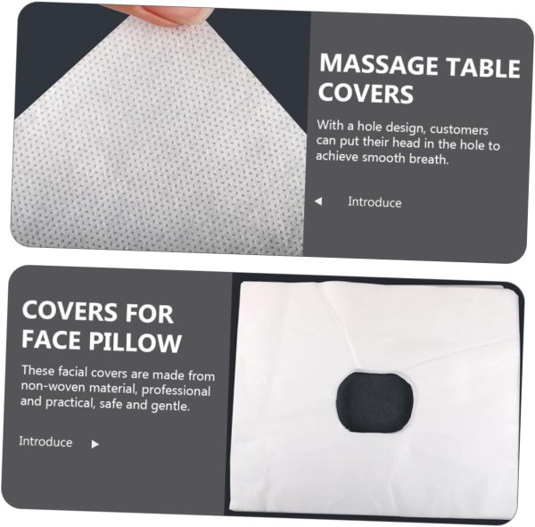 200pcs Face Pillow Cover Headrest Cradle Covers Salon Massage Covers Face - Image 5