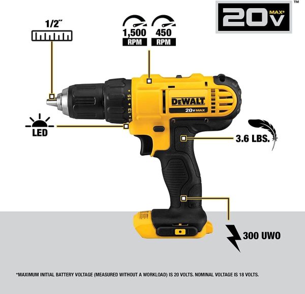 DEWALT 20V MAX Cordless Drill and Impact Driver, Power Tool Combo Kit with - Image 3