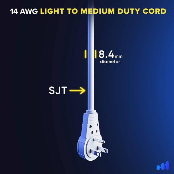 Maximm Cable 4 Feet 14Awg 360° Rotating Flat Plug Extension Cord/Wire, 3 - Image 5