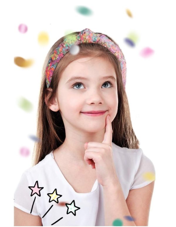 Headband for Girls Fancy Sequin Knotted Girls Headband, Cute Hair - Image 4
