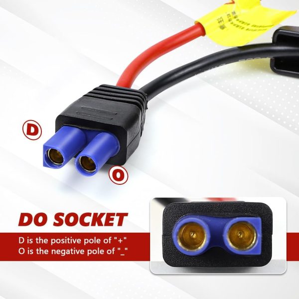 EC5 Jump Starter Cable with Battery Clamps, 12V Replacement Alligator Clips - Image 4
