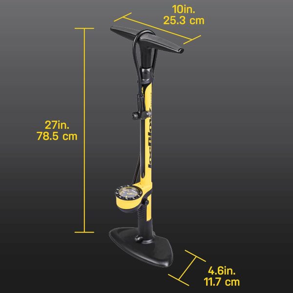 Topeak JoeBlow Sport III, High Pressure Bike Floor Pump, 160 PSI, 3" Analog - Image 4