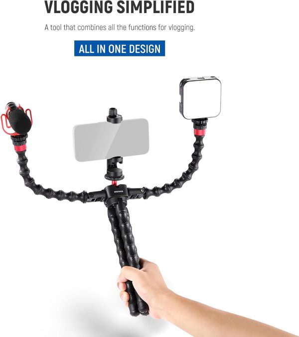 NEEWER T91 Flexible Tripod for iPhone Mini Cellphone Tripod Stand for Vlog, - Image 7