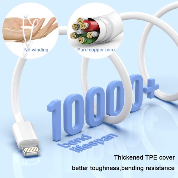 6Pack(3/3/6/6/6/9 FT) Original [Apple MFi Certified] iPhone Charger Fast - Image 2