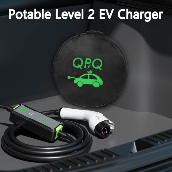 QPQ Level 1-2 EV Charger, 16 Amp 110-240V Portable Electric Car Charger, - Image 6