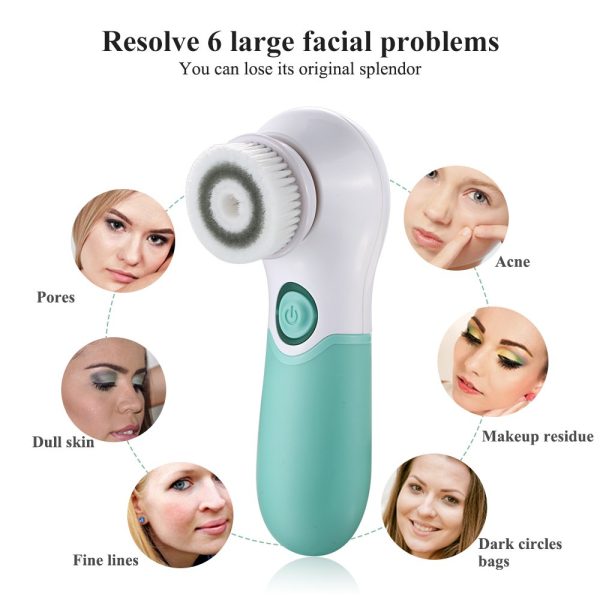 Facial Cleansing Brush Electric Facial Exfoliating Massage Brush with 3 - Image 7