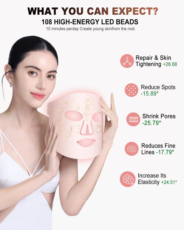Red Light Therapy for Face,3 Modes LED Face Mask Light - Image 2