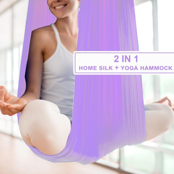 Aerial Silks 9 Yards Yoga Hammock Aerial Dance Flying Yoga Starter Kit - Image 5