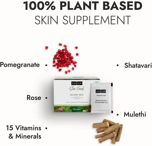 Skin Foods Glow Mix | Ayurvedic Skin Supplement, Collagen Powder | Skincare - Image 4