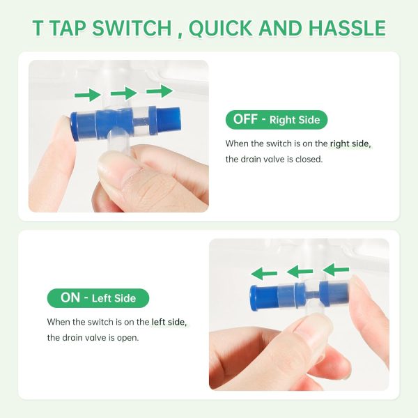 Urinary Leg Bags 1000ml Urinary Drainage Bags with Easy Drain T Tap Switch - Image 4