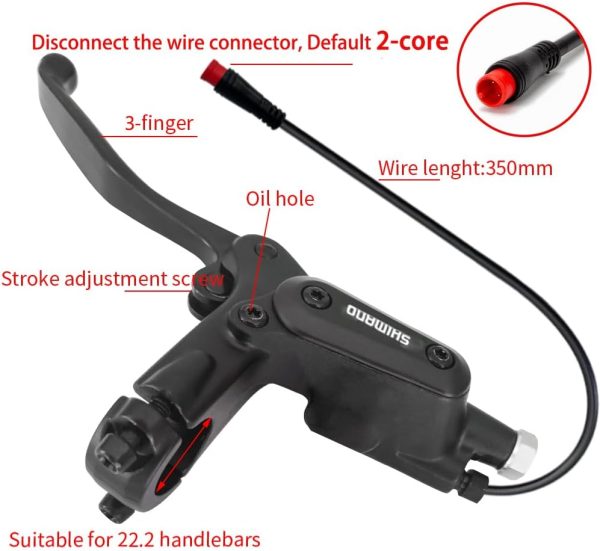 Shimano MT200 E-Bike Hydraulic Disc Brakes Set, 2024 New Upgrade 2-Pin - Image 2