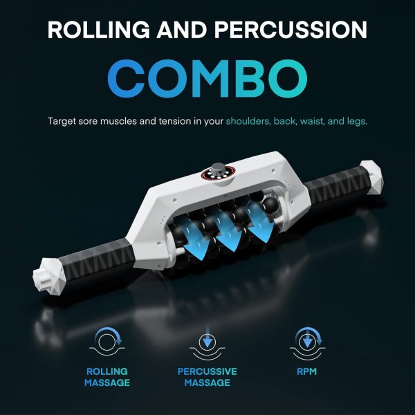 Electric Rolling Massager, Rechargeable Rolling Percussive Massager, - Image 4