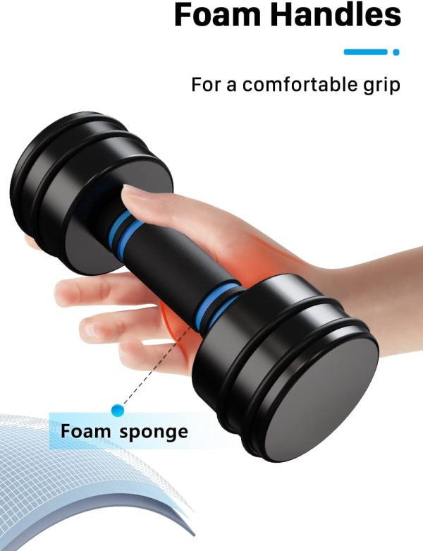 Northdeer Steel Dumbbells Adjustable Black Coated Weight Set with Foam - Image 5