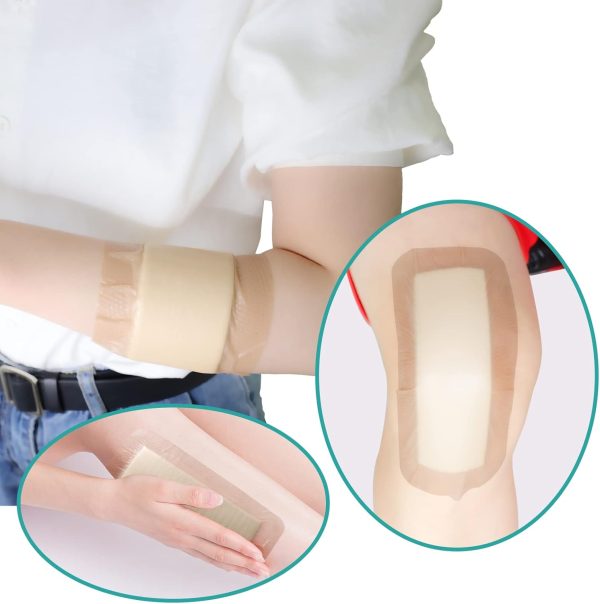 Dimora Silicone Foam Dressing with Border Adhesive 4"x8" Waterproof Wound - Image 4