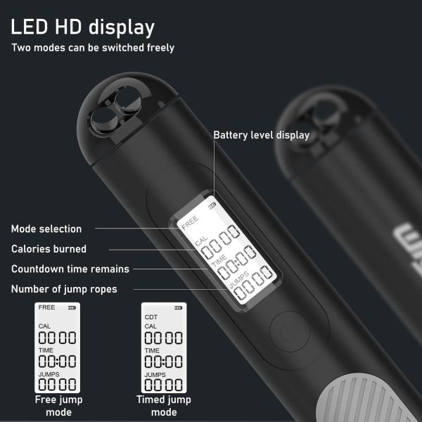 Jump Rope,Ropeless jump ropes weighted with counter for fitness,Home, - Image 3