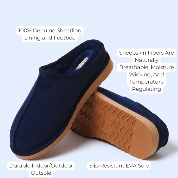 Fireside by Dearfoams Men's Grafton Genuine Shearling Indoor/Outdoor Clog - Image 7