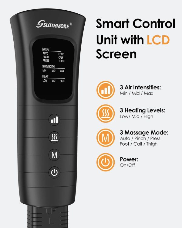 Leg Massager with Air Compression for Circulation, 3-in-1 Full Leg Heating - Image 7