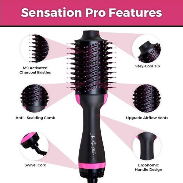 Blow Dryer Brush, 4 in 1 Styling Tools with ION Generator and Ceramic - Image 3