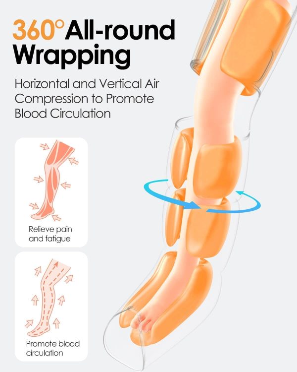 Leg Massager with Air Compression for Circulation, 3-in-1 Full Leg Heating - Image 2
