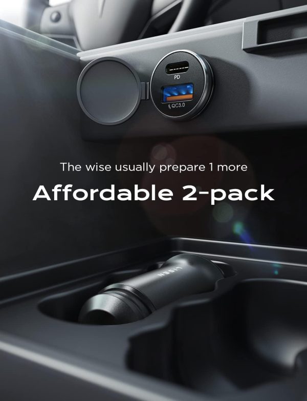 LISEN 54W Car Phone Charger USB C, Cigarette Lighter Adapter, Car - Image 5