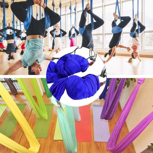 Aerial Silks Starter Kit 5M Yoga Swing for Home Aerial Yoga Hammock Trapeze - Image 8