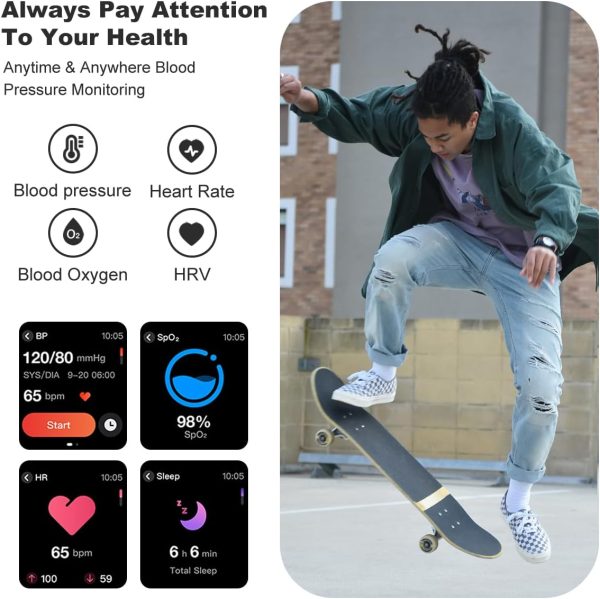 YHE Smartwatch BP Doctor Pro with Patented Cuff, Wrist Blood Pressure - Image 2