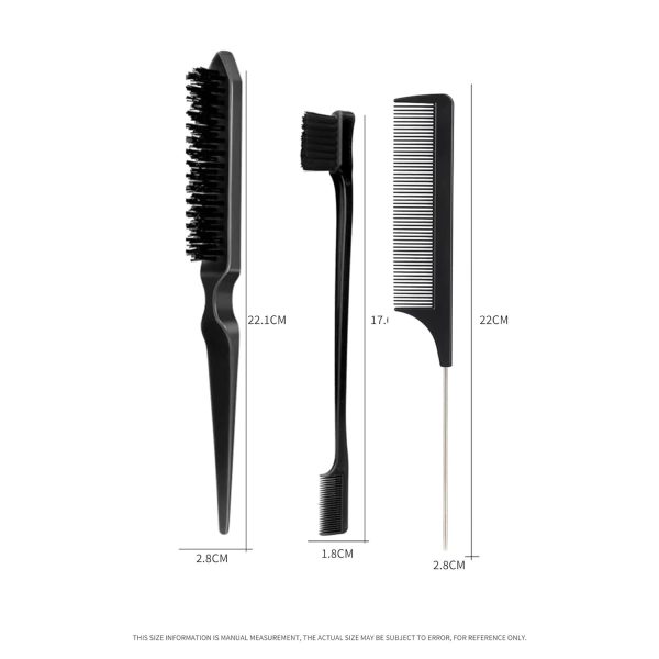 4Pcs Hair Wax Stick & Slick Back Hair Brush Versatile Hair Styling Set, - Image 8