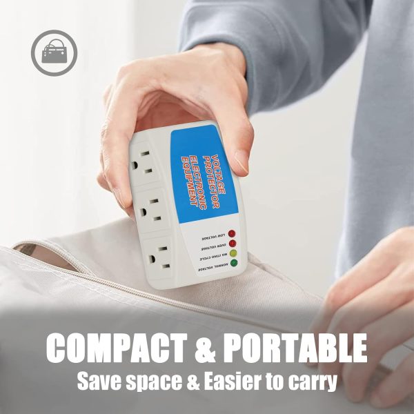 BSEED Surge Protector Home Appliance,3 Outlet Power Surge Protector, - Image 4