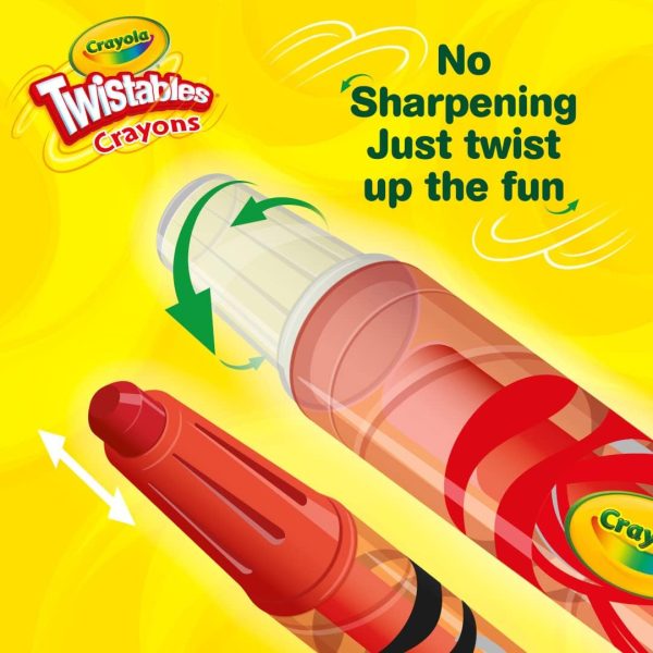 Crayola Twistables Crayons (24ct), Special Effects Crayons for Kids, No - Image 4