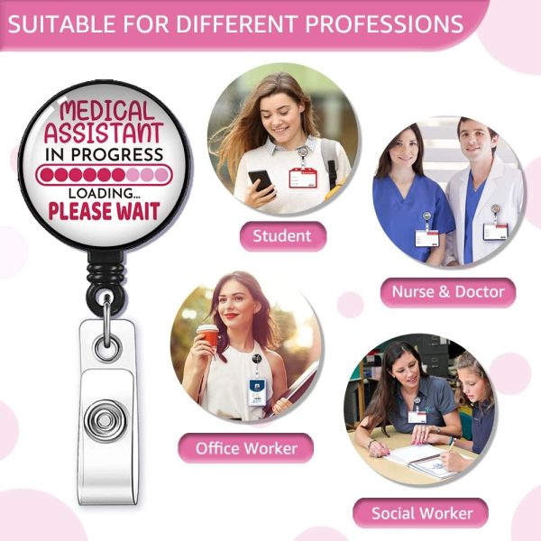 Medical Assistant in Progress Please Wait Badge Reel Retractable with - Image 5