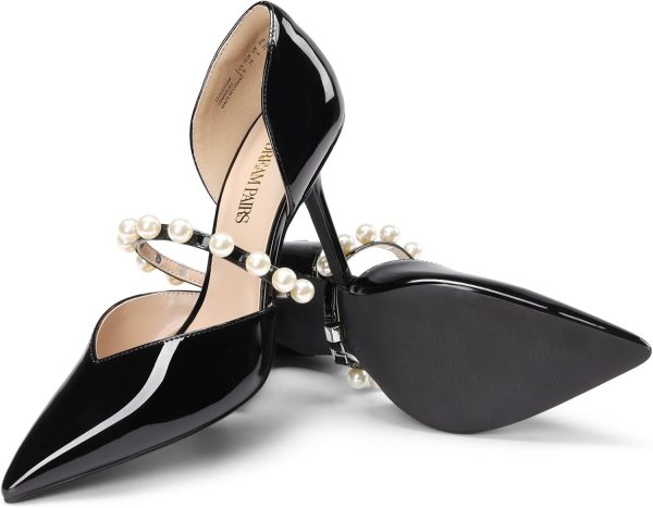 DREAM PAIRS Women's Closed Toe High Heels Stiletto Pointed Toe Strappy - Image 4