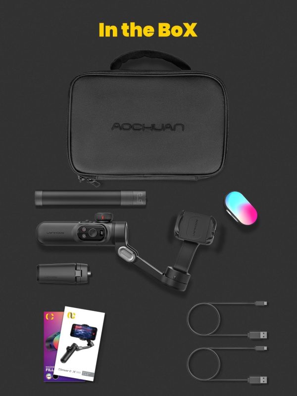 Professional 3-Axis Gimbal Stabilizer for Smartphone w/RGB Fill Light - Image 8