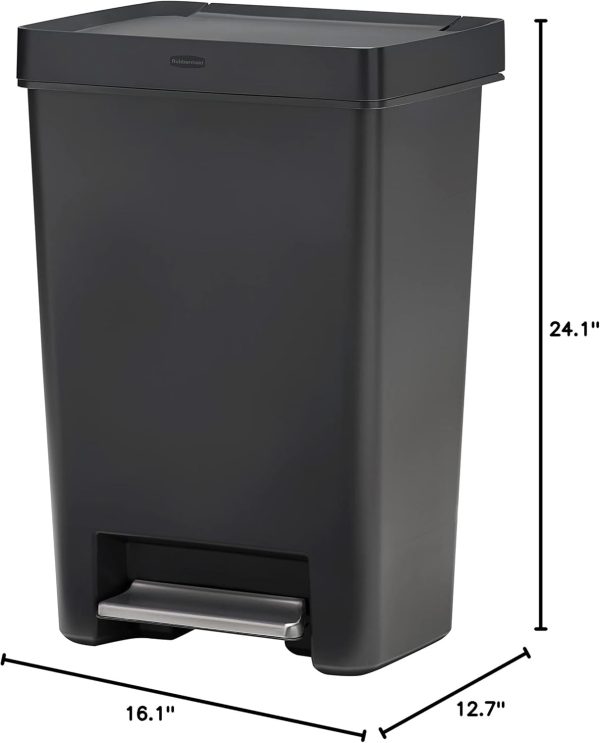 Rubbermaid Premier Series II Step-on Trash Can for Home and Kitchen, with - Image 7