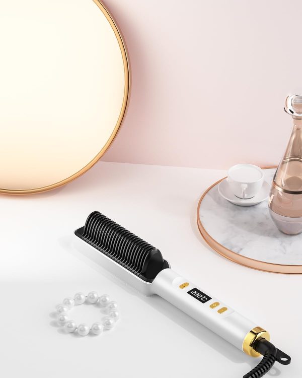 Hair Straightener Brush, Ionic Hair Straightening Brush & Iron Hot Comb - Image 8