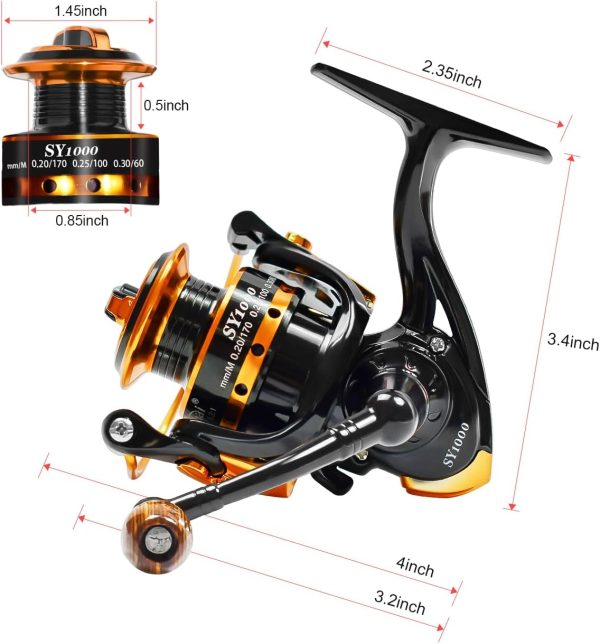 Summer and Centron Spinning Reels, 12 +1 BB Light Weight & Ultra Smooth - Image 4