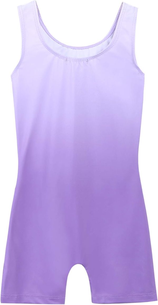 Arshiner Leotards for Girls Gymnastics with Shorts Color Gradient Shiny - Image 2