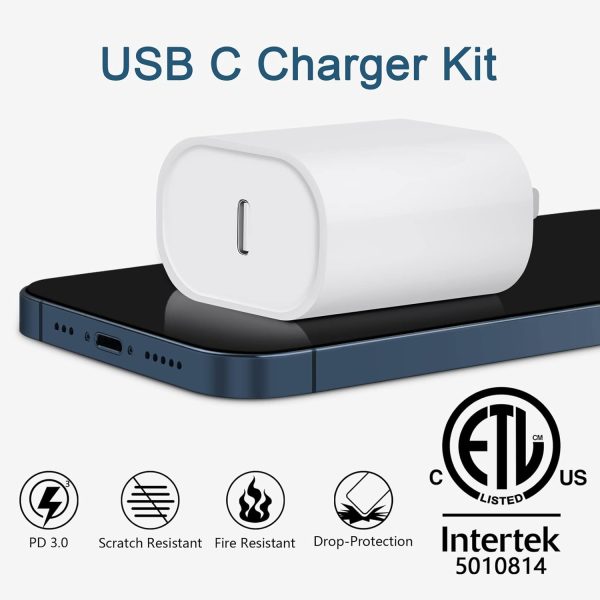 Phone Charger Fast Charging, 【MFi Certified】 2-Pack 20W USB C Fast Charger - Image 3