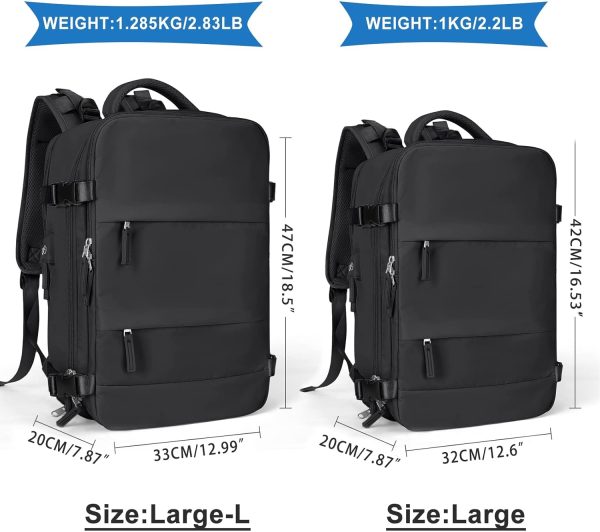 coowoz Large Travel Backpack For Women Men,Carry On Backpack,Hiking - Image 3