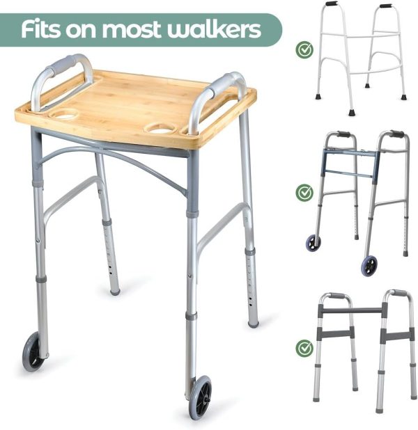 Medical king Walker Tray Table with Cup Holder Mobility Table Tray for - Image 6
