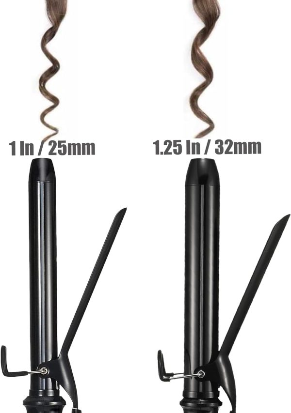 LANVIER 1.25 Inch Curling Iron, Extra Long Barrel 1 1/4 Inch Curling Iron - Image 5