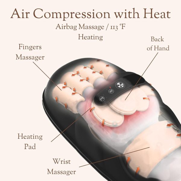 Hand Massager with Heat and Compression for Arthritis and Tunnel, Finger - Image 5