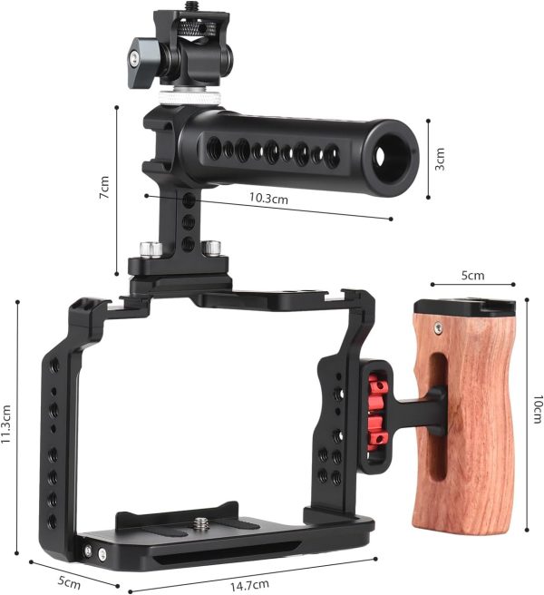 Andoer Camera Rig Stabilizer Aluminum Alloy for Sony A7IV/ A7III/ A7II/ A7R - Image 2