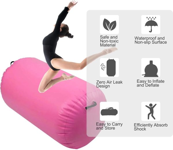 Inflatable Air Tumbling Round Mat Gymnastics 3.3FT Inflatable Air Roll - Image 5